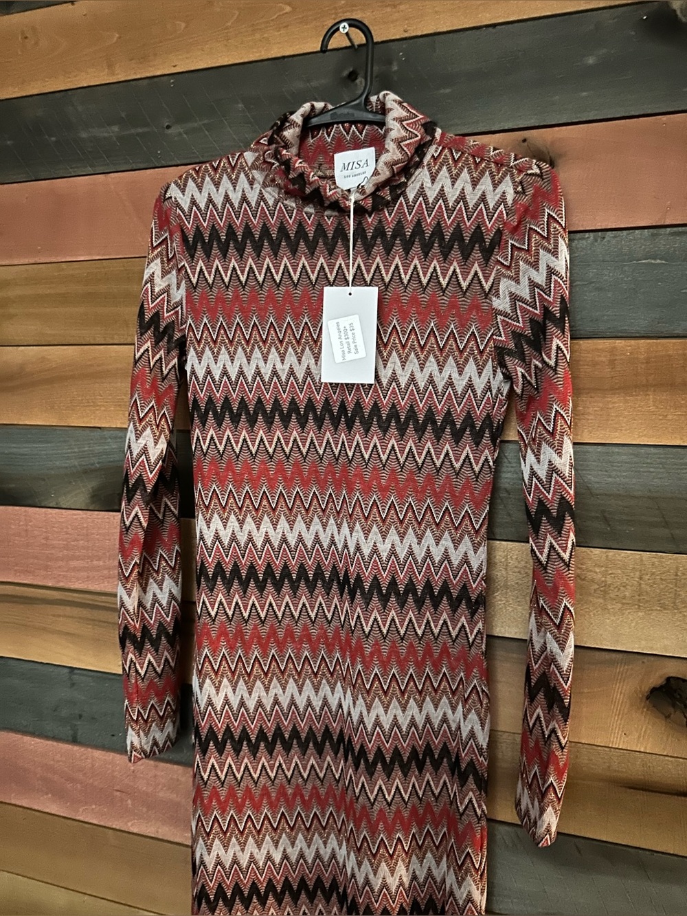 MISA Los Angeles Liv mock-neck long-sleeve dress - Picture 3 of 6